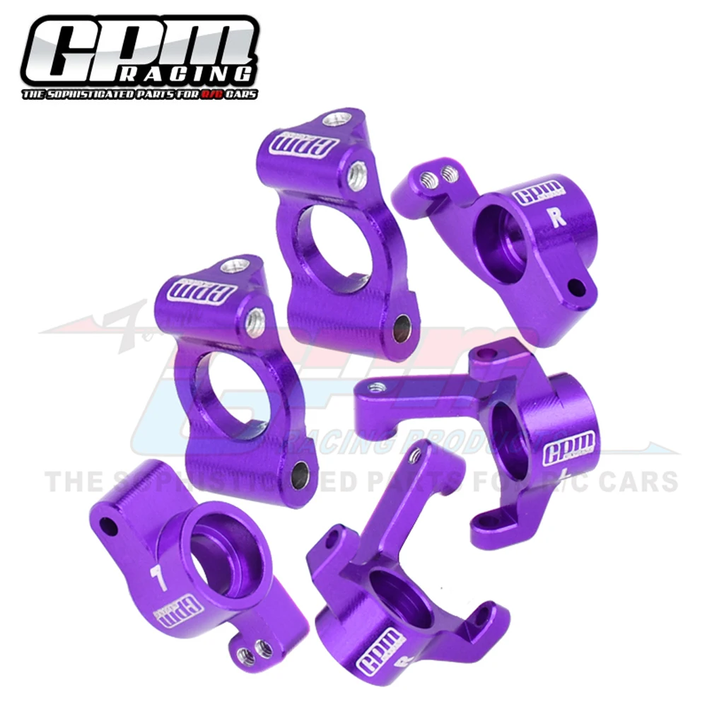 GPM for LOSI 1/24 Micro-B 2WD Buggy LOS00007 Metal Front Caster Blocks & Spindles & Rear Hub LOS-1768 LOS-1982 LOS-1983 LOS-1984