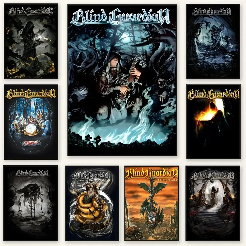 Power Metal Band B-Blind Guardian Poster Frameless Peel-and-Stick Removable Wall Art Print