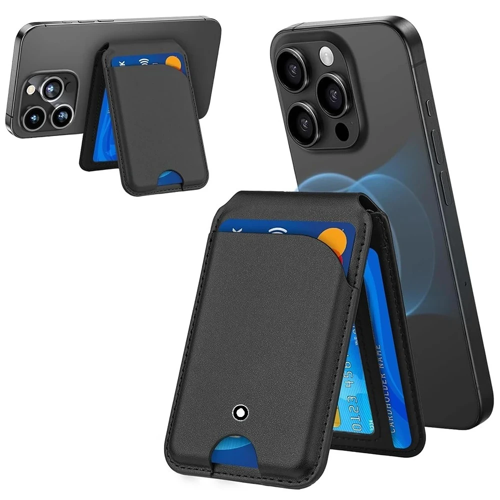 

Роскошная деловая магнитная подставка для телефона Mon Sle Bla для IPhone 17 Pro Max Air 16 15 14, легкая кожаная сумка для удостоверения личности