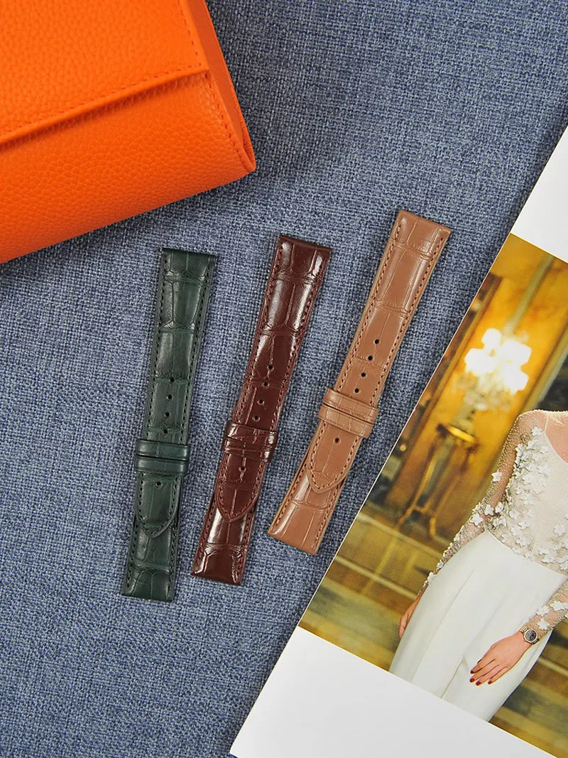 FUYIJIA 高級カスタマイズユニバーサル時計バンドトップ手作りワニ革ストラップ 1:1 カスタムワニリストバンド時計アクセサリー