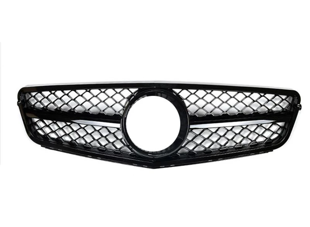 AMG Style Grill Front Grille For Mercedes Benz W204 C Class 2008-2014 C180 C200 C250 C300 C43 Black Upper Bumper Hood Mesh Grid