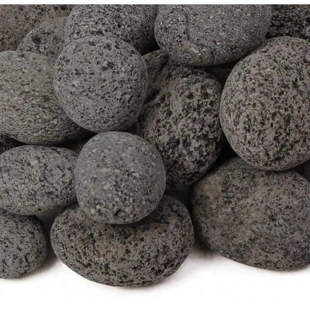 

Lava Rock - 50-Pound Tumbled Lava Stones - 3" Black/Gray Lava Pebbles - Volcanic Rock - Lanng Rocks - Large