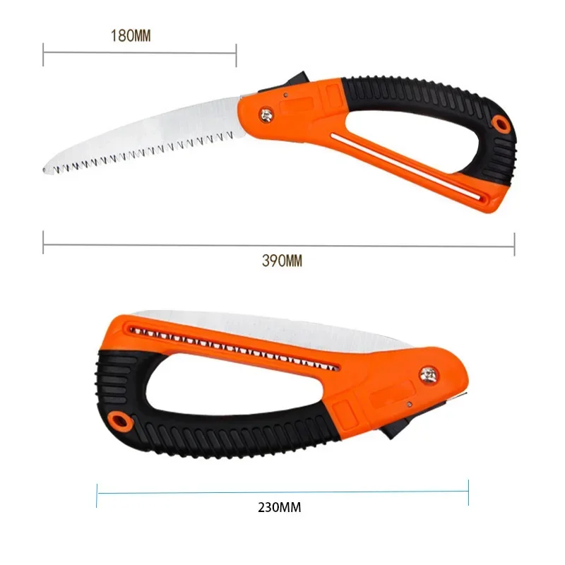 7.7 Inch Folding Saw Portable Gardening Pruner Razor Tooth Sharp Blade for Camping Cutting Wood Hunting Professional  Hand Saw