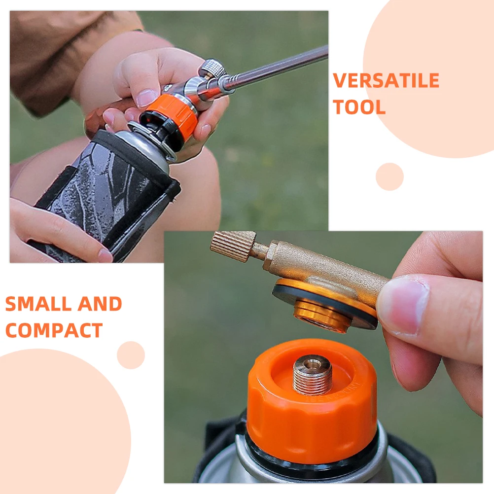 

Gas Tank Adapter Camping Connector Outdoor Cooking Converter Portable Kit Furnace Stove Accessories