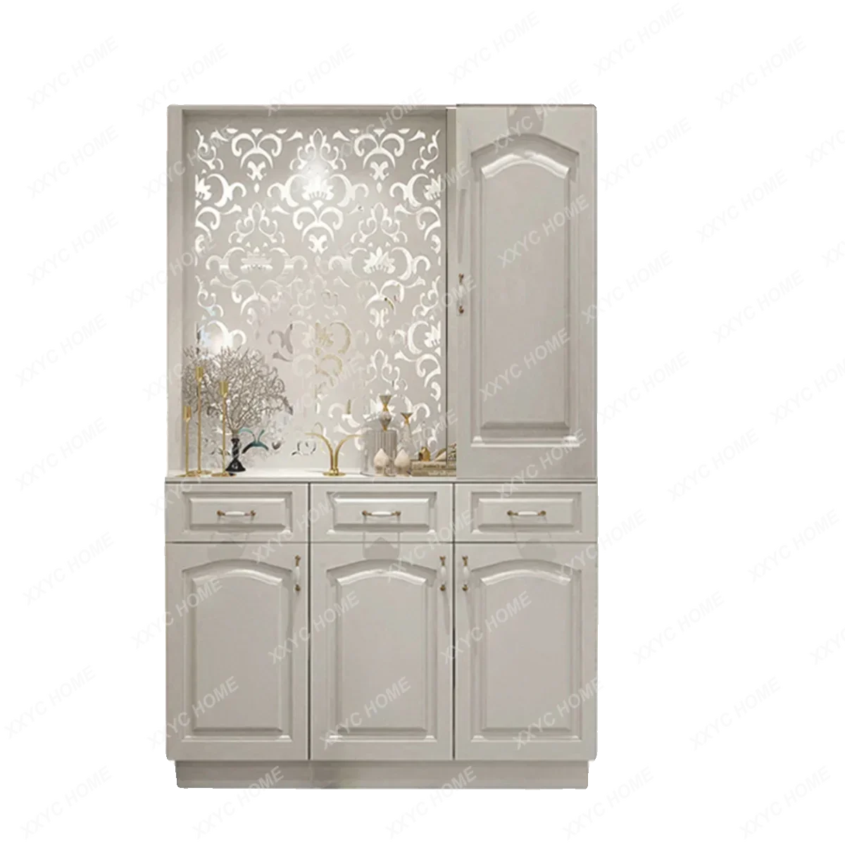XX0Entrance partition cabinet, living room decoration, entrance shoe cabinet, white baked paint