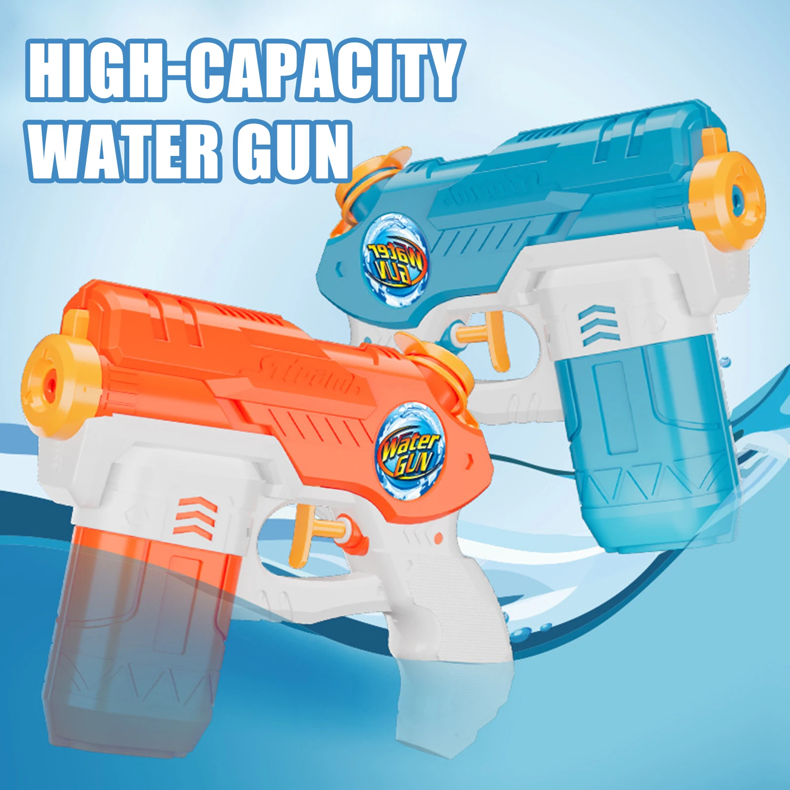 Pistola de agua de chorro para niños, juguetes de agua portátil para exteriores, tirador tipo prensa, herramientas de agua pulverizada para piscinas de playa al aire libre, Juego