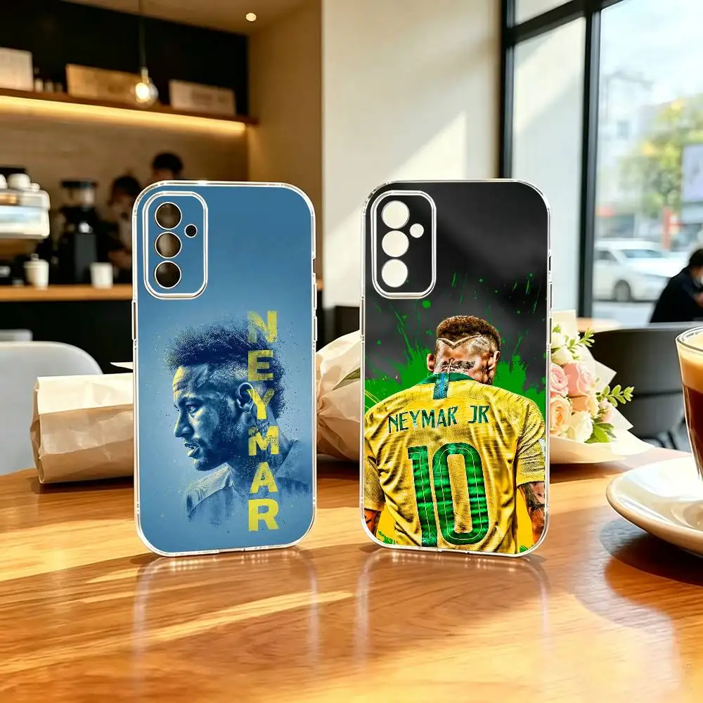 N-Neymar Jr Football dancer Icon Painted Transparent soft Phone Case For Samsung A71, A70, A52, A51, A40, A30, A20
