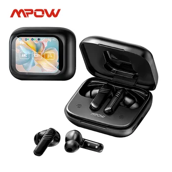 Mpow LX-10 터치 스크린 블루투스 5.4 이어폰, ANC 액티브 노이즈 캔슬링 헤드폰, 인이어 스템 터치 블루투스 헤드폰 