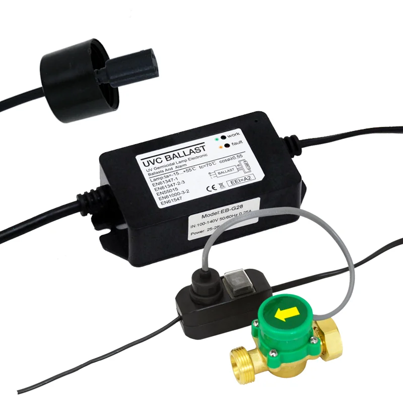 Lâmpada uv do esterilizador do interruptor de fluxo dos reatores EB-GFS55 uv do sensor de fluxo 40-55w