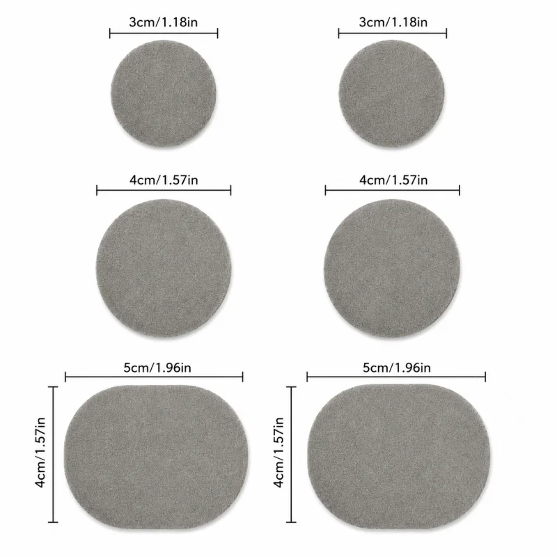 6Pcs Gray Self-Adhesive Shoe Repair Patches, Cuttable Washable Anti-Wear Fabric Stickers for Sneaker Hole & Crack Fix