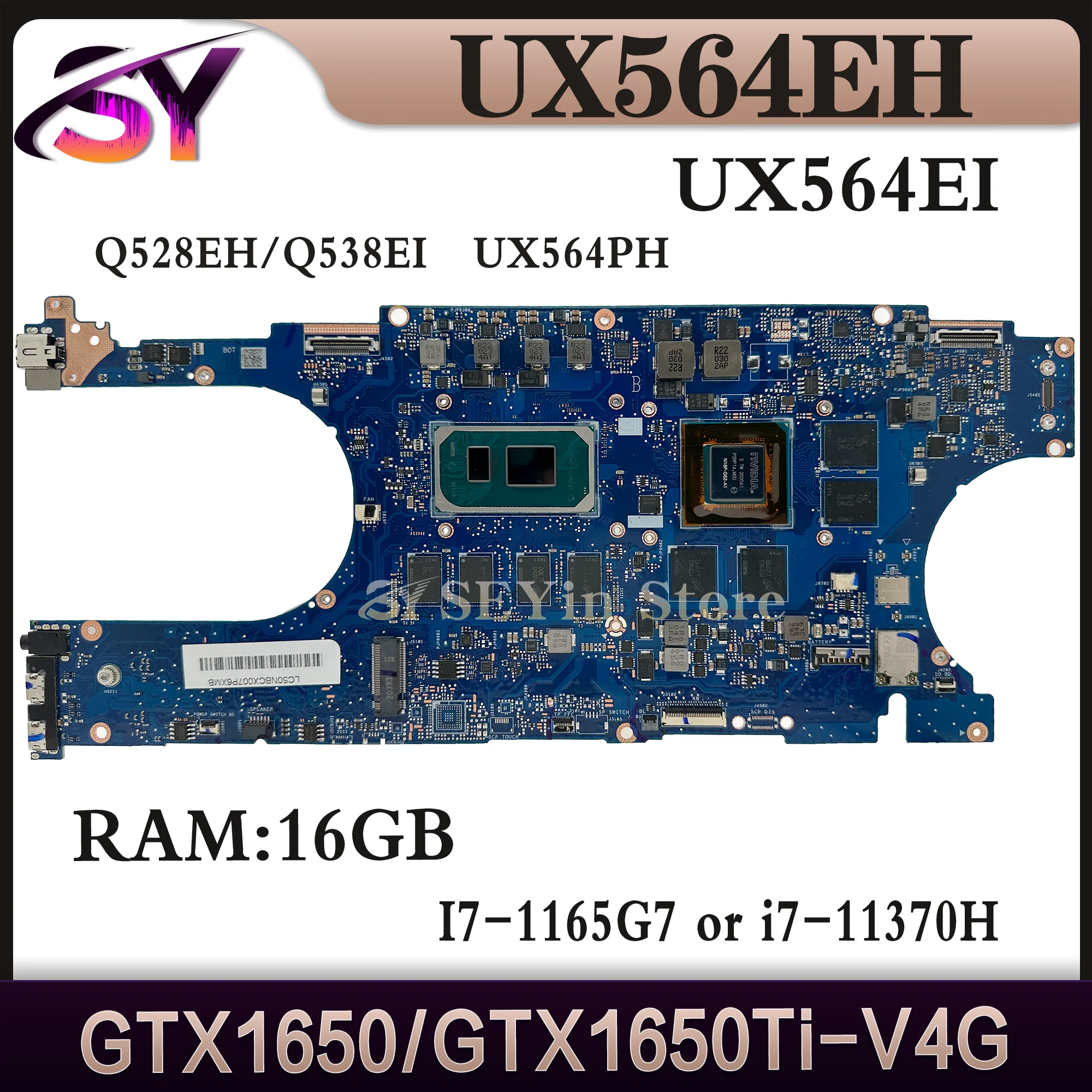 

UX564EH Mainboard For ASUS UX564E UX564EI UX564PH Q538EI Q528EH RX564EI RX564E RX564P Laptop Motherboard i7-1165G7 i7-11370H