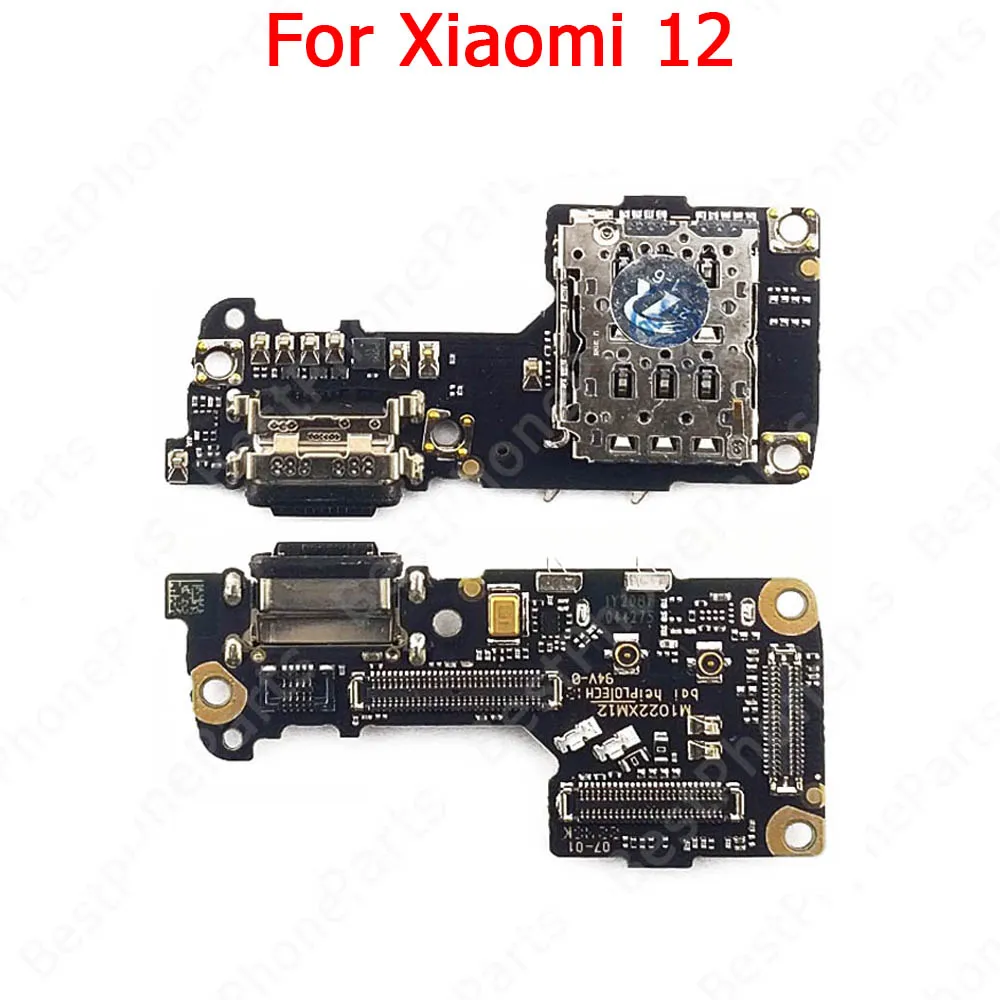 Charge Board For Xiaomi Mi 12 Lite Mi12 12T Pro Charging Port Usb Connector With SIM Reader Pcb Dock Plate Spare Parts