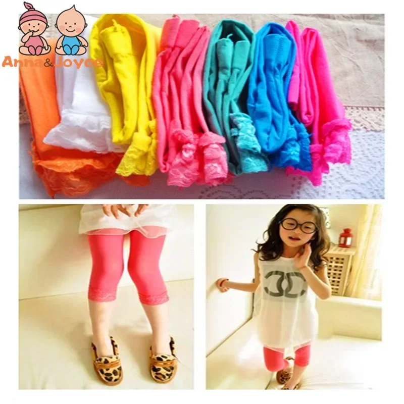 5pcs/Lot NEW Trendy Kid Girl Tight Lace Dance Pantyhose Velvet Stretch Slim Leggings5-9Years