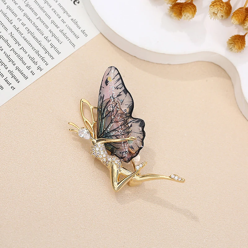 Crystal Butterfly Dragonfly Brooches Badge For Women Vintage Zircon Insect Collar Pins Weddings Office Party Scarf Dress Jewelry