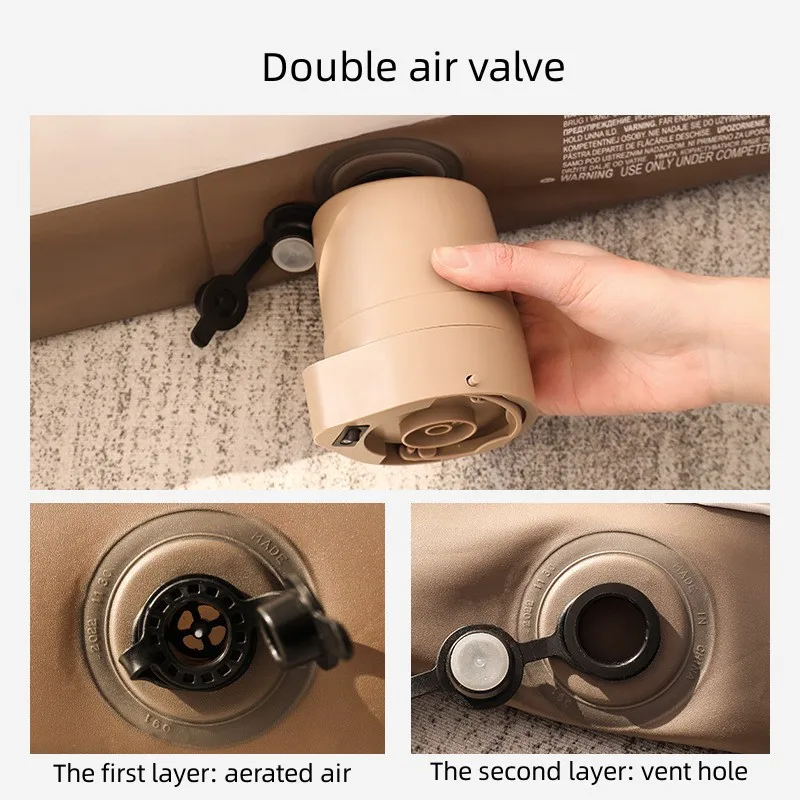 Tryhomy Camping Dubbele Opblaasbare Matras Buiten Slaapbed Draagbare Luchtmat Vochtbestendig Tent Opblaasbaar Bed