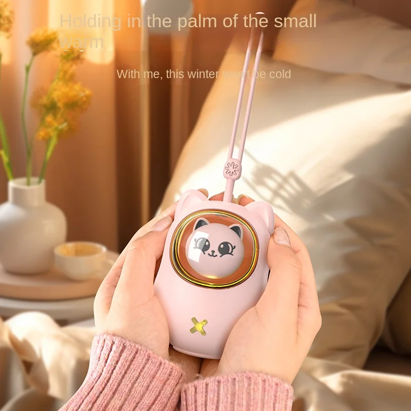 Cute Cat Hand Warmer USB Rechargeable Portable Winter Keep Warm Gadget Pocket Mini Heater Hand Warmer Christmas New Year Gift