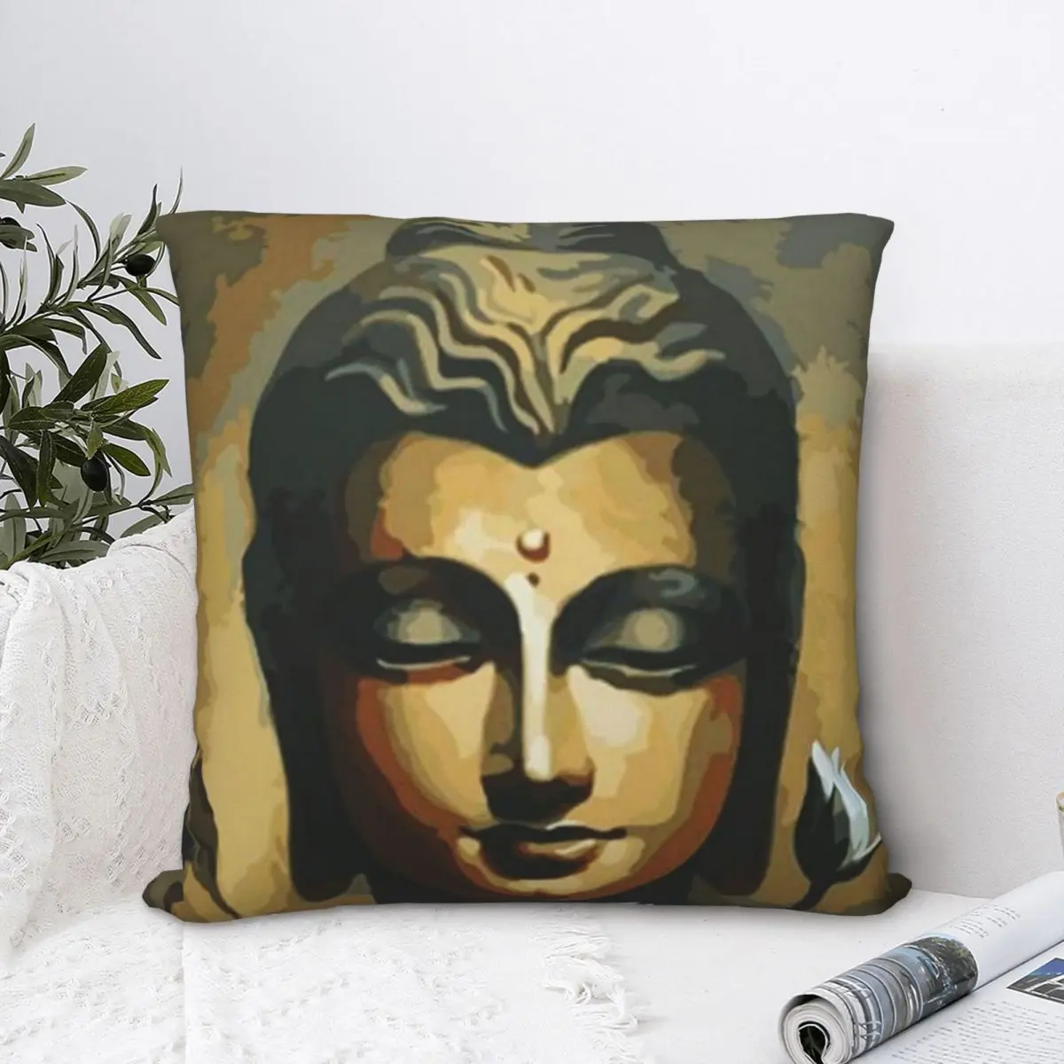 

Lord Buddha Art Square Pillowcase Polyester Pillow Cover Velvet Cushion Decor Comfort Throw Pillow For Home Living Room