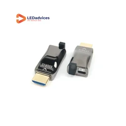 HDMI2.0 Mini Optical Fiber LC To HDMI Adapter HDMI To LC 4K@60 2K@144 HD HDCP/DDC/CEC Over Multi-mode Fibre OM3 HDMI1.4