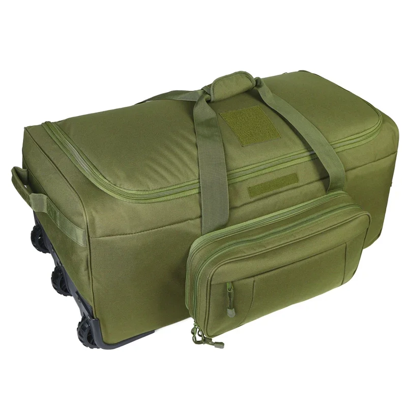 LQARMY 124L Outdoor Camping Reisetasche Großer Trolley Wasserdichtes Nylon Praktische Reisehandtasche Aufbewahrung Gepäcktasche