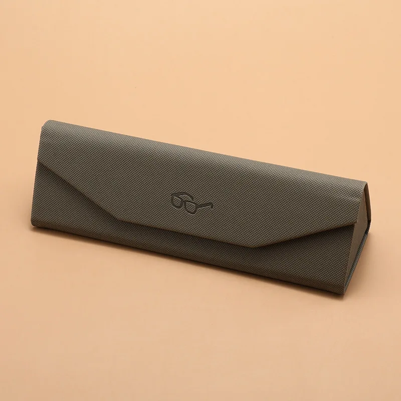 

Fashion eyewear pattern rectangular folding eyeglass frame, pressure-resistant and portable hard-shell eyeglass case