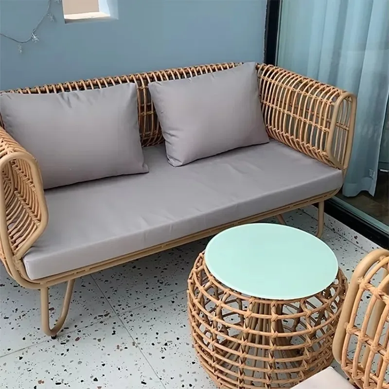 High quality Nordi all-weather metal frame sofa garden set rattan/wicker furniture