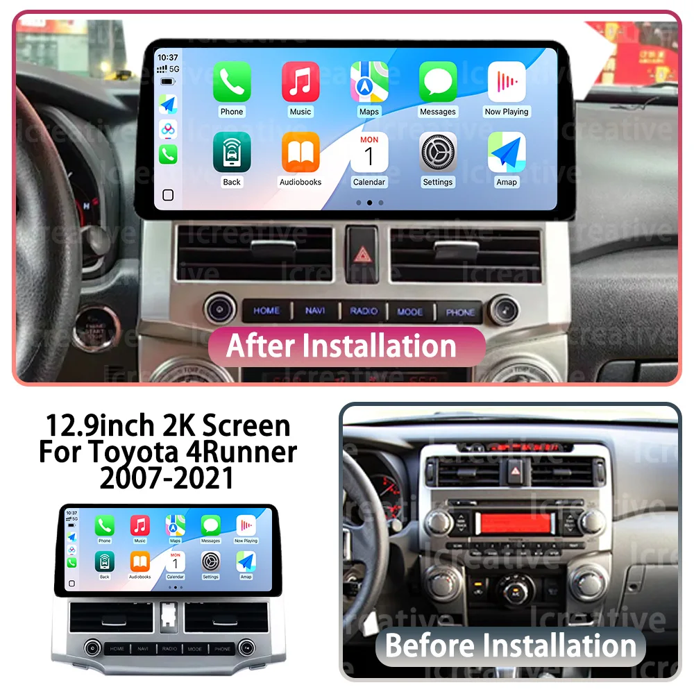 Android Intelligent  Player Car Radio For Toyota 4runner 2007-2021 Wireless Carplay Auto Stereo Multimedia Video Player 2DIN HU