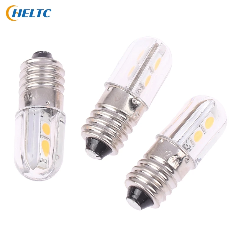 Warm White E10 Led Bulb 6/12/24V Upgrade Bulb 4LED Lamp Replacement For Torch Indicator Bulb Headlight Motor Bicycle LED Bulb