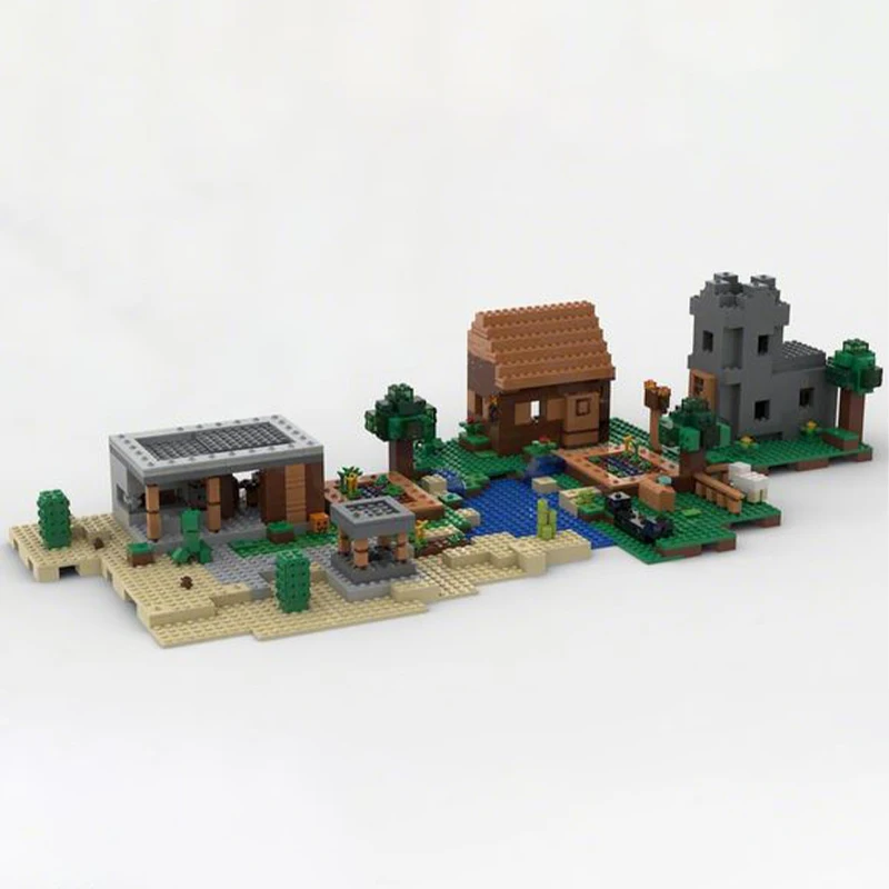 

1360 шт. MOC Village Pixel Art BuildingBlock Рождественский подарок Воображение космоса Практические способности как-запуск Набор для начинающих