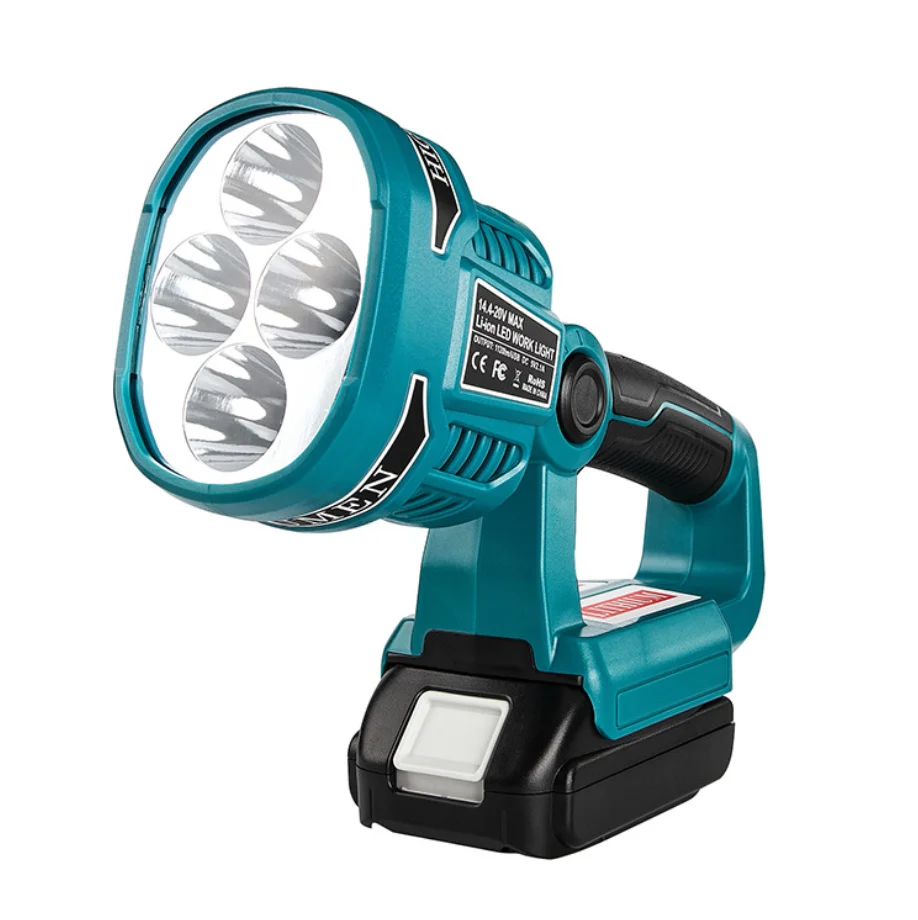 Portable 3W/12W 18V LED Lamp Work Light Flashlight Lithium Battery USB Tools Lighting For Makita 14.4-18V / Makiita 3W