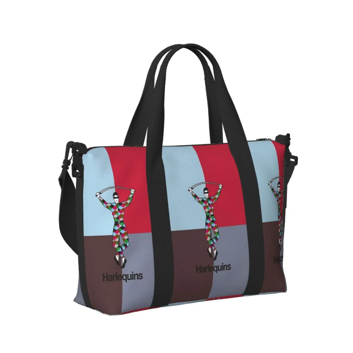 

Custom Harlequins Rugby IPhone Case Beach Travel Bag Large Capacity Tote Bags for Gym Yoga Women Shopping Duffle Shoulder Bag