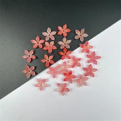 New Creative Acetic Acid Flower Beads Torus 14MM Spacer Beads Charm Connectors Diy Hairpin Jewelry Making Resin Acessories
