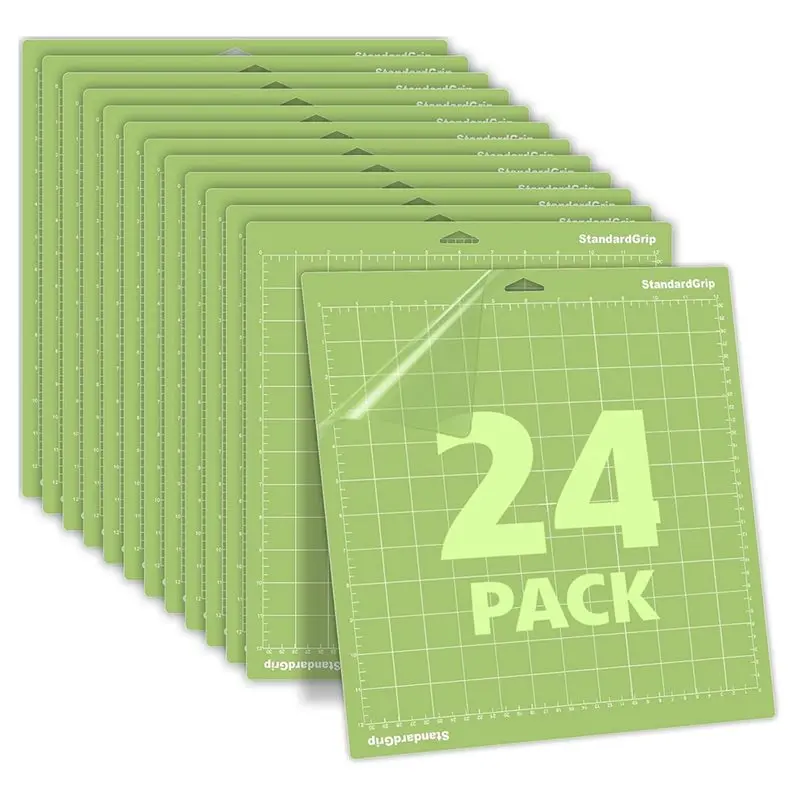 

【FAVORITE!】For Cricut Compatible 24-Pack 12X12 Inch Standard Grip Cutting Mat Set For Multiple Models