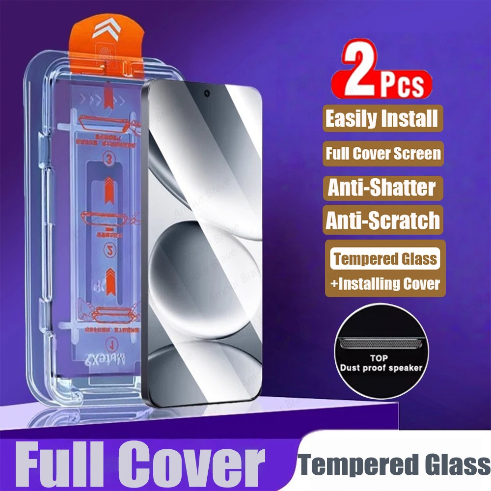 

5PCS Dust Free Easy Install Screen Protector For Honor X7D X6S X9d X8C X5b X7A X9b X9C Smart X6d X8A 4G 5G Tempered Glass Film