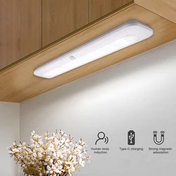 1pc Motion Sensor Cabinet Light - USB Rechargeable & Battery Powered - Brighten Your Home with Easy Installation