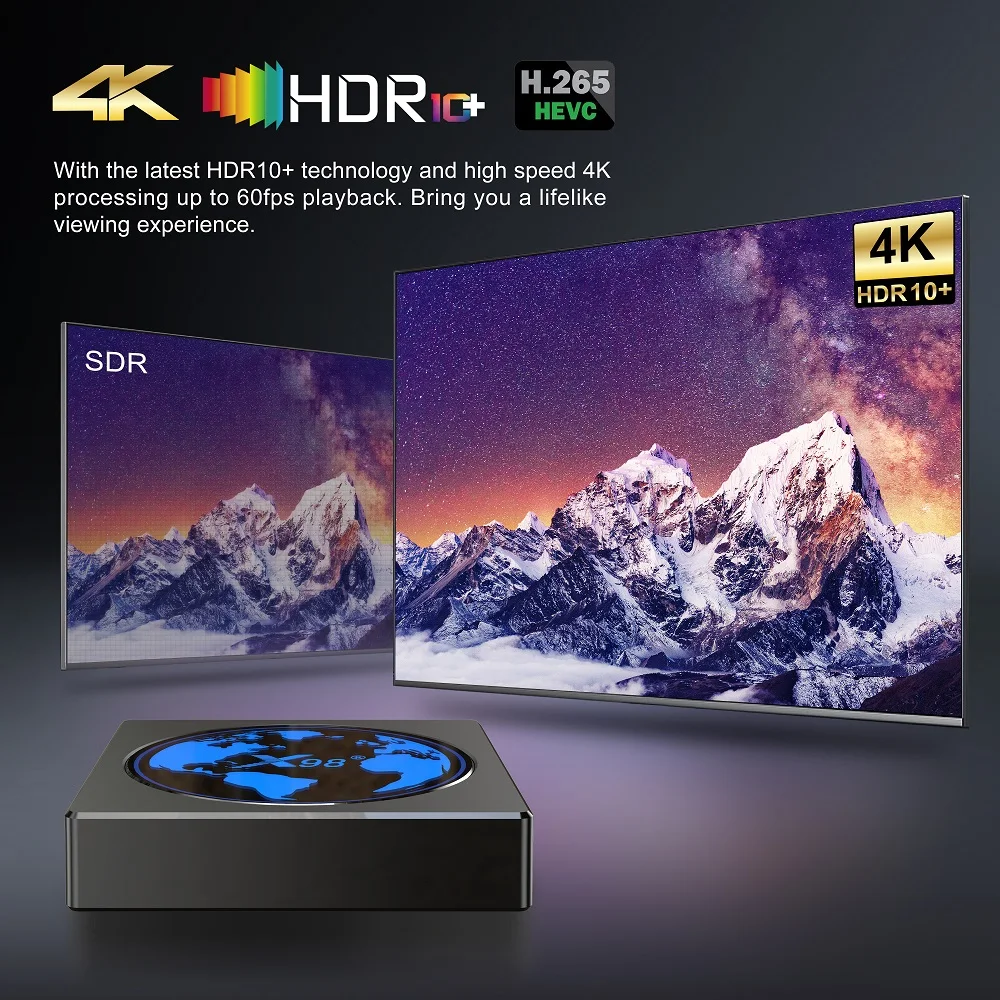 Woopker Smart TV Box X98 Mini Android 11.0 Amlogic S905W2 AV1 2.4G/5G Dual WiFi BT 4K HD Media Player X98Mini Set Top