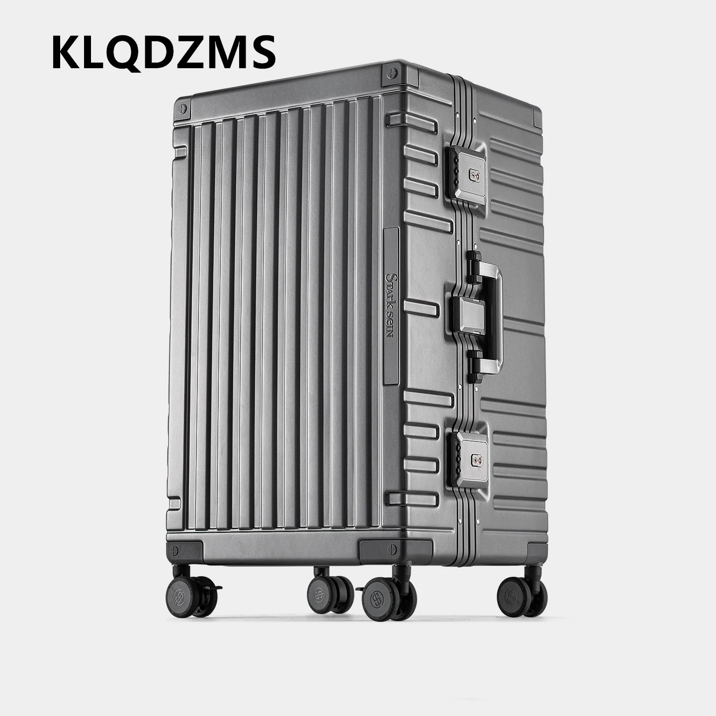 

KLQDZMS Thickened Suitcase Large Capacitytrolley Case 20-inch PC Boarding Box 24"26"28"30-inch Aluminum Frame Rolling Luggage