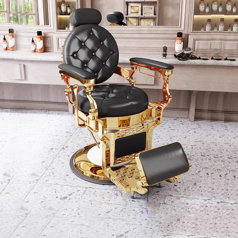 Luxury Salon Chairs Nail Beauty Salon Furniture Professional Armchair Saddle Retro Chair Swivel Stool Chaise Coiffure Salon Hair