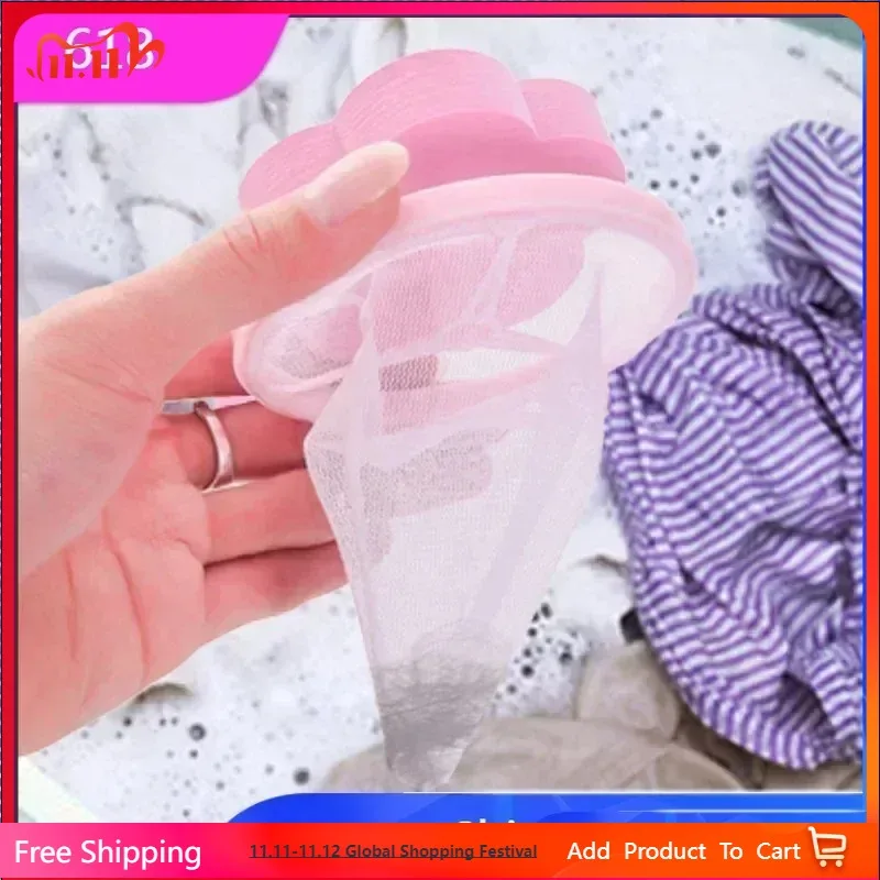 

Laundry Ball Floating Pet Fur Lint Hair Catcher Clothes Cleaning Ball Laundry Hair Removal Cleaning Mesh Bag For Washing Machine