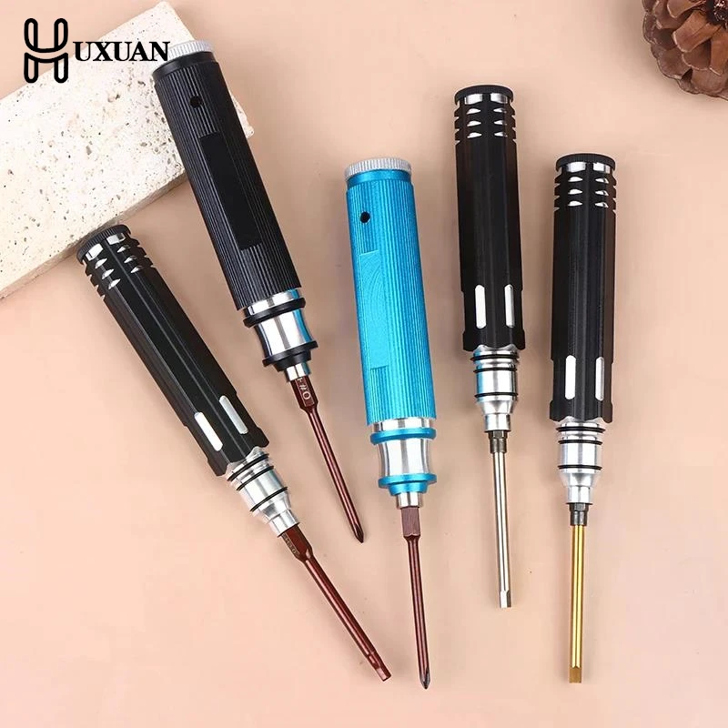 【W】4-in-1 Hex Screwdriver Set Metal Tool Kit 1/1.5/2.0/2.5/3.0mm For RC Helicopter Car Airplane Drone Aircraft Models Repairing