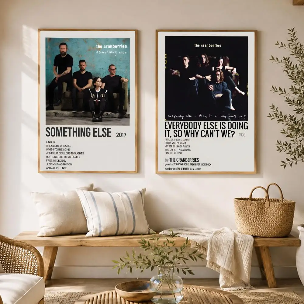 The Cranberries Irish Rock Poster HD poster wall art self-stick no-residue for home cafe office great gift