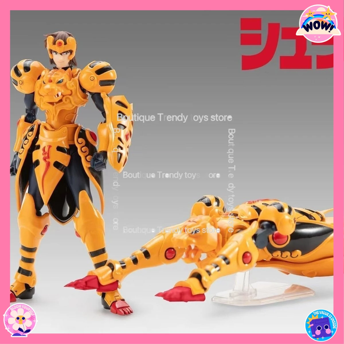 Dasheng modelo gt tenku senki oito guerreiros tigre rei garuda liga figura articulada brinquedo de ação com transformação