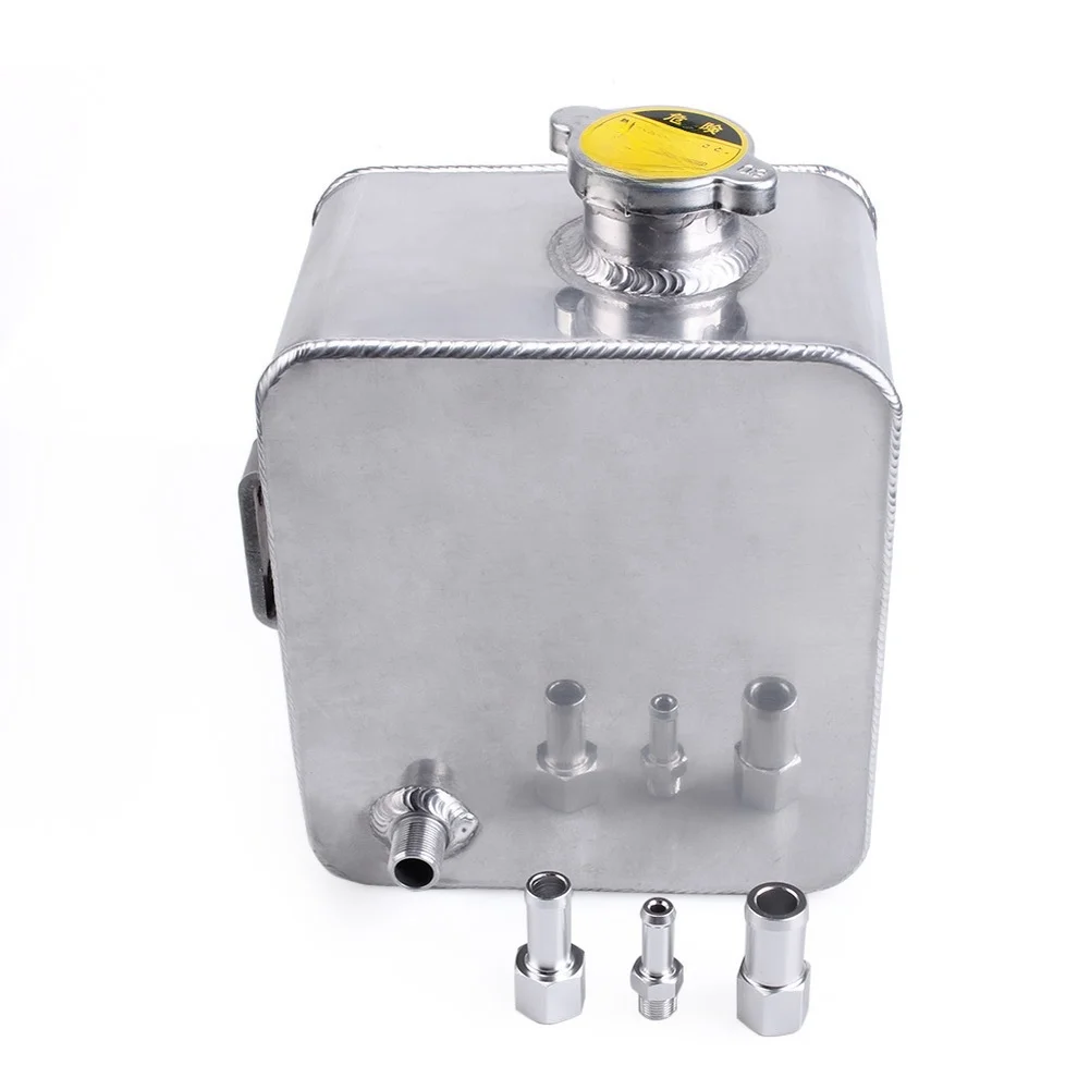 

Radiator Expansion Reservoir 2.5L Aluminum Coolant Overflow Tank Compatible with Vehicle Models Efficient Cooling