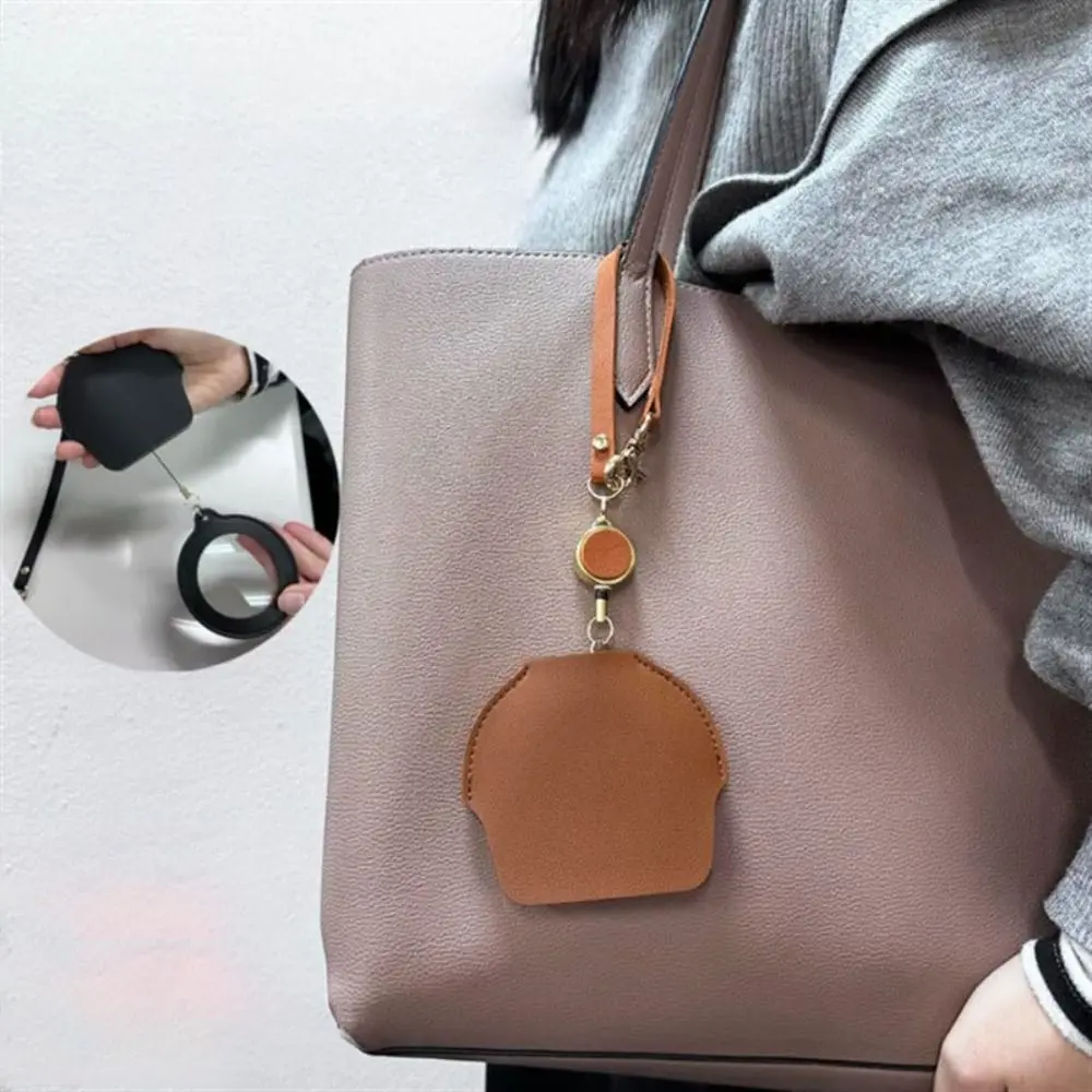 حافظة جلدية عدسة مكبرة جلدية قابلة للتمديد قراءة ريترو عدسة مكبرة عصرية سهلة السحب #5