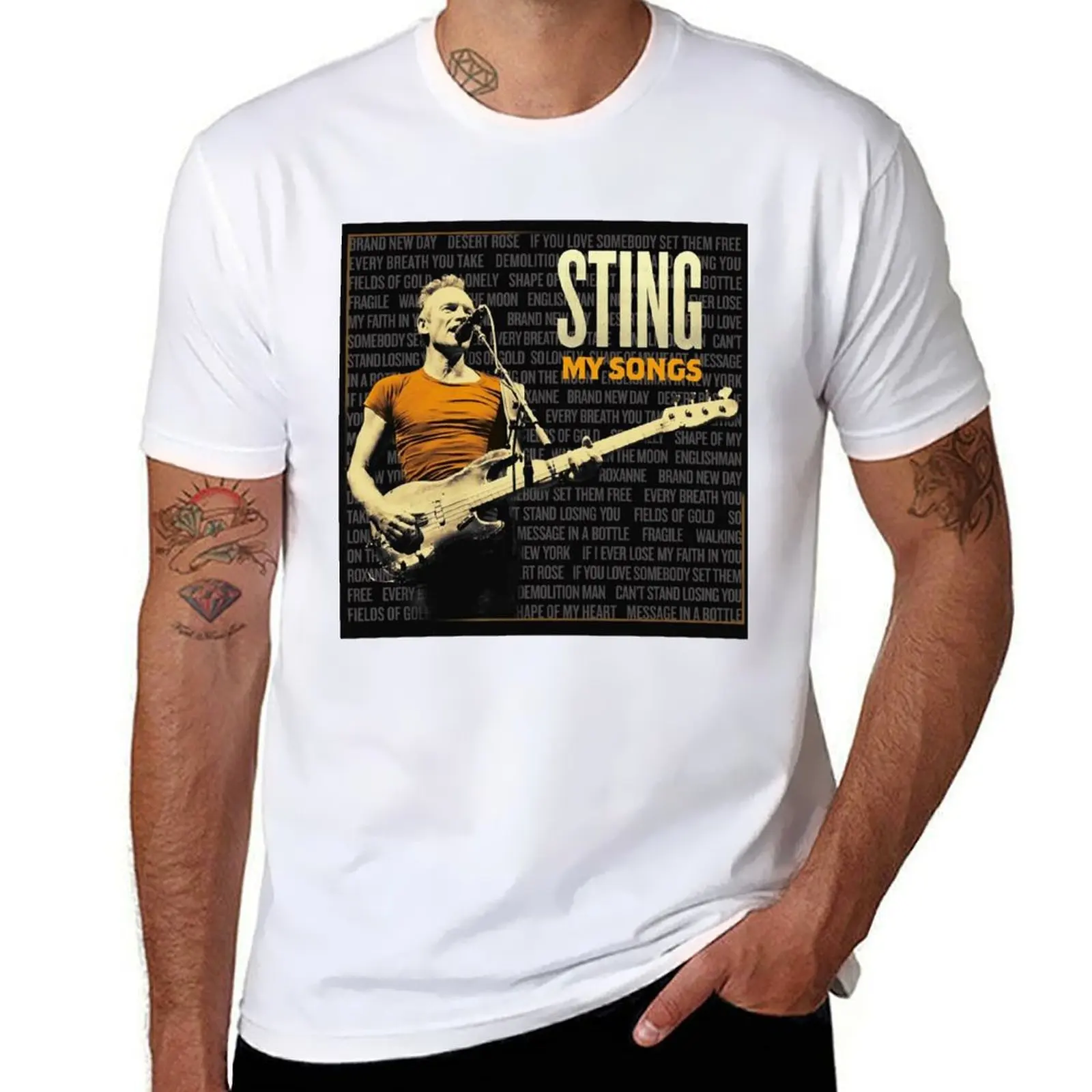 

Футболка My Songs Sting Tour 2022, мужские дизайнерские футболки для мужчин, футболки с рисунком