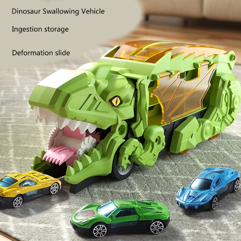 Dinosaur Transport Track Car Toy Truck Vehicle Kids Interactive Alloy Car Gift