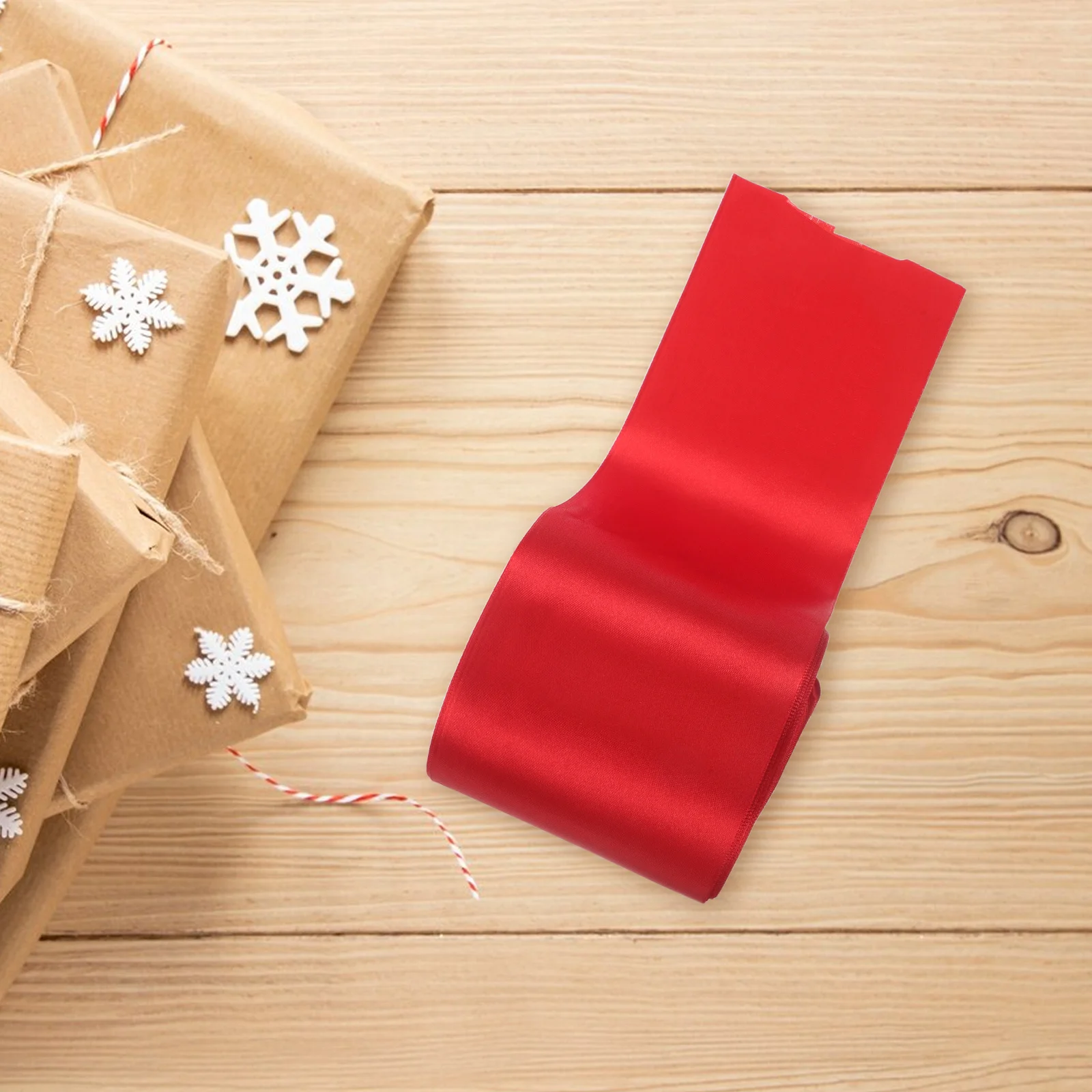 

1 Roll Bright Red Polyester Ribbon Smooth Finish Wedding Party Decoration Shower Floral Arrangement Craft Supplies Present