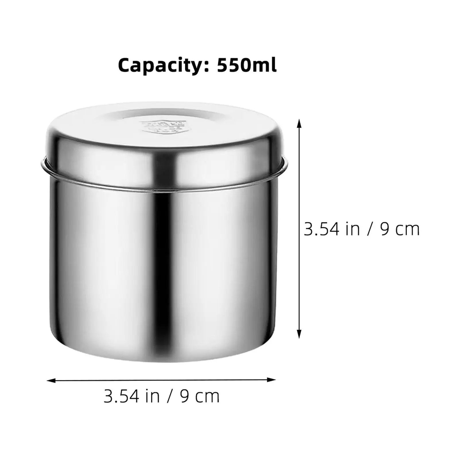 Stainless Steel Food Storage Container Sample Box Polished Surface Safe Spill Proof Cover Multipurpose Sample Holder
