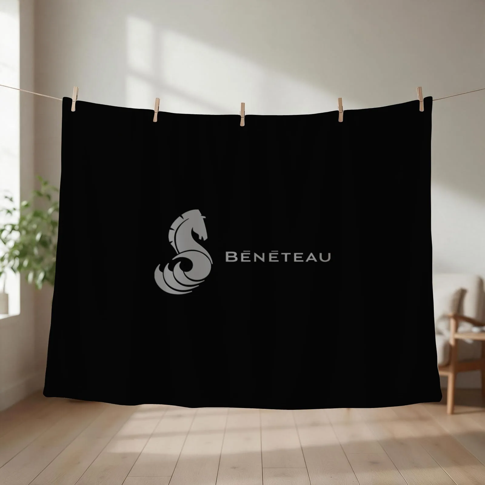 BENETEAU YACHTS Throw Blanket couch cozy soft plush fuzzy picnic outdoor blanket