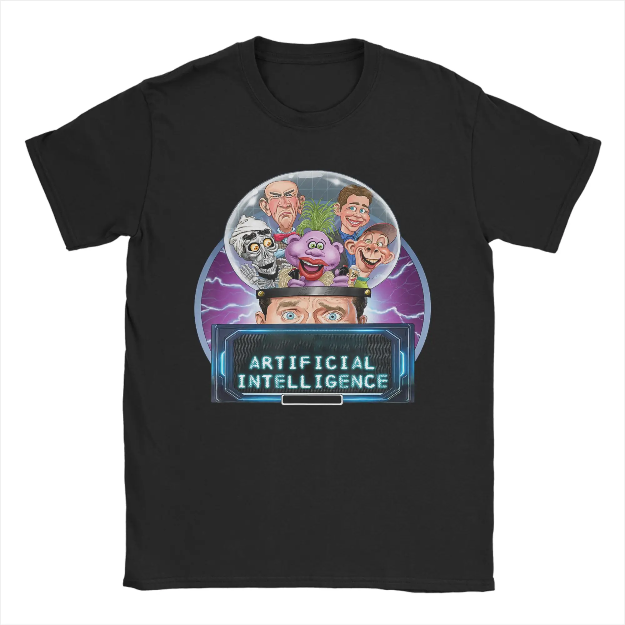 Jeff Dunham Artificial Intelligence T-Shirt Summer Bethel Vintage T-Shirts 100 Cotton Harajuku Tee Shirt For Man Design Clothes