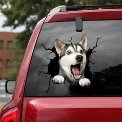 Funny Dog STICKER CAR Crack Vinyl Car Stickers Decals Car-window Decorative Goods Pvc Car STICKER BRAND Motorcycle Accessories